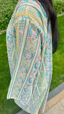 Abaya Dinah KIMAIAN - Elegant dark abaya, fabric detail