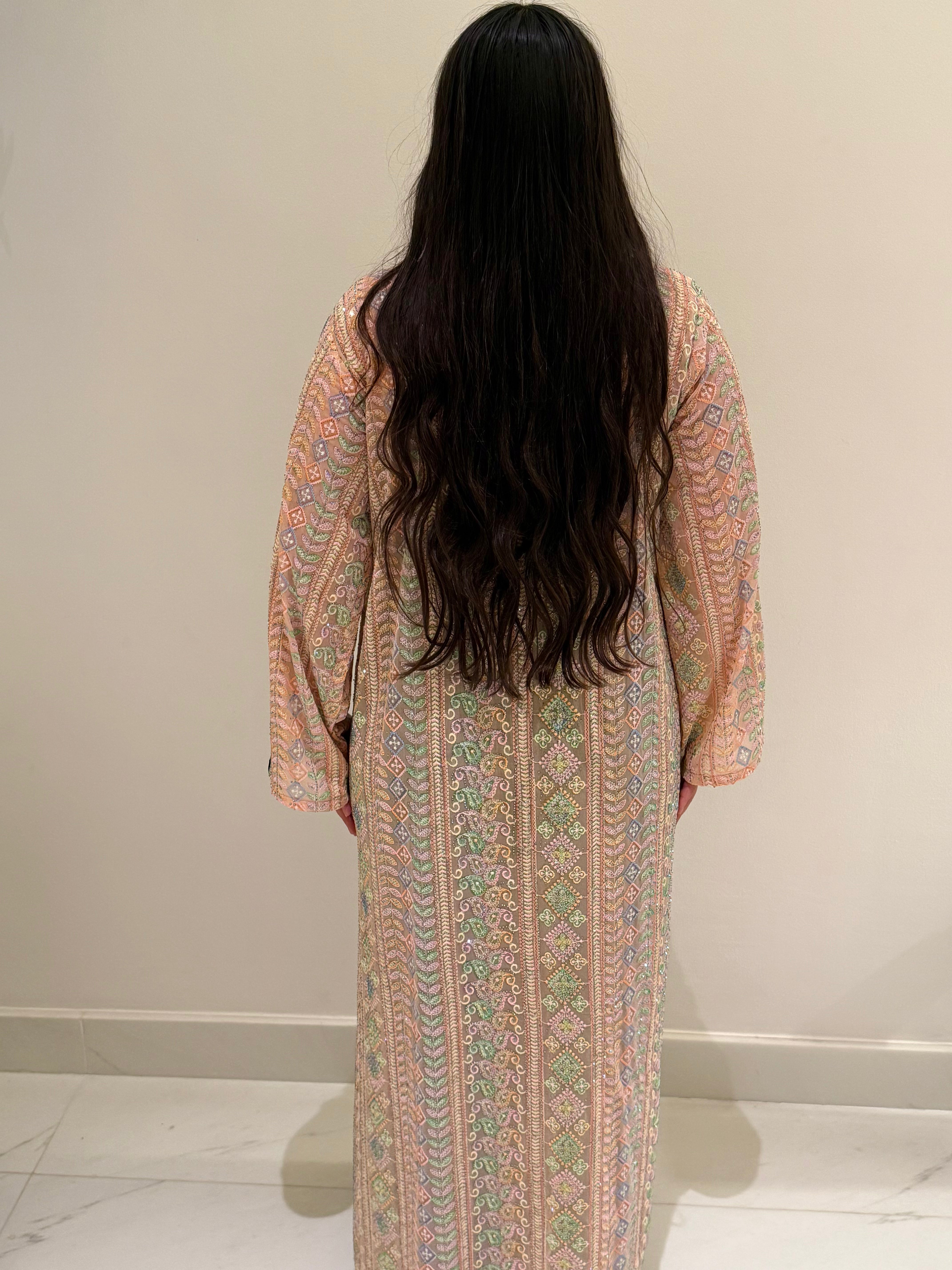 Abaya Kiara KIMAIAN - Flowing luxury abaya, back view