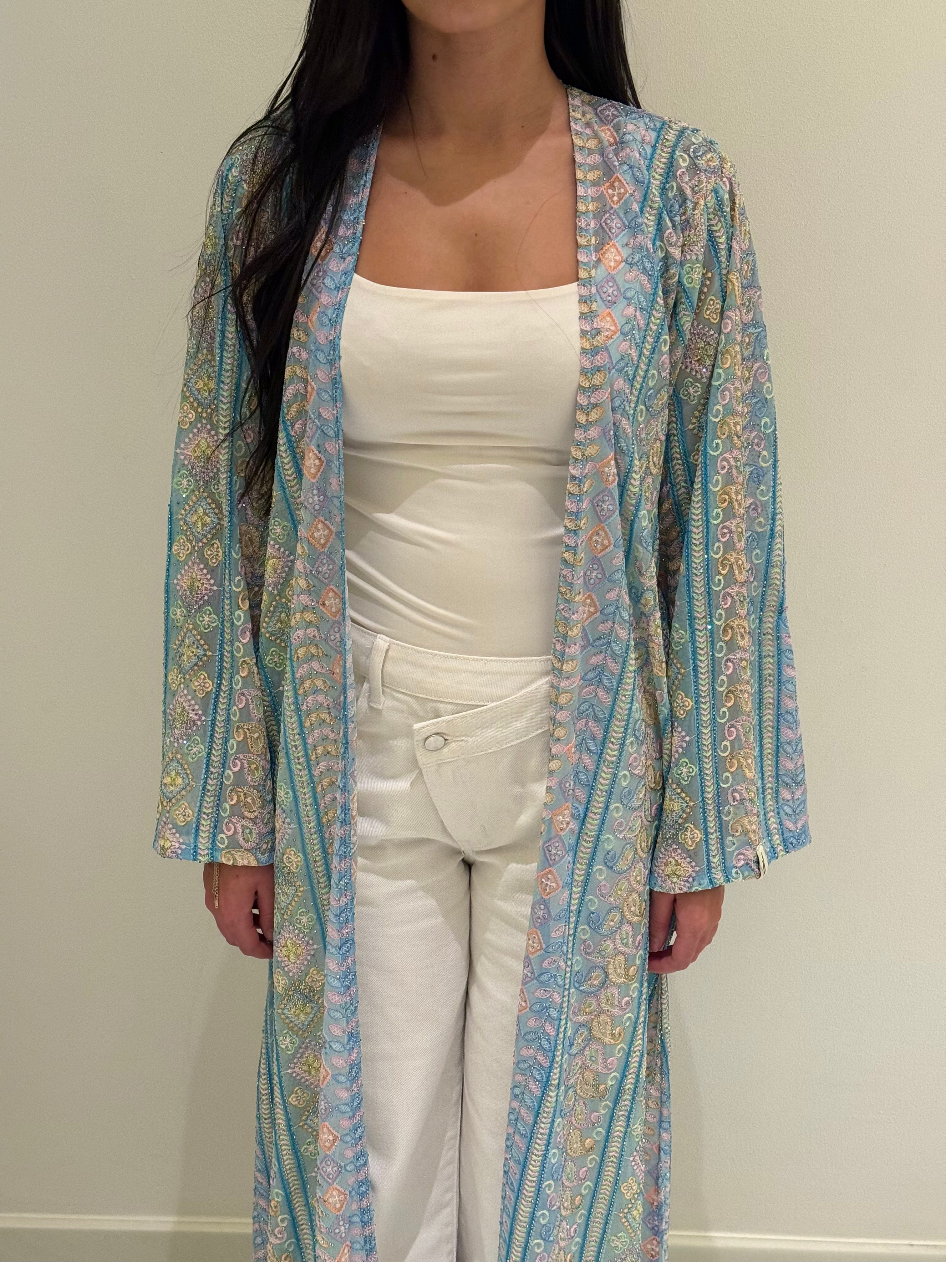 Abaya Kezyah KIMAIAN - Luxury abaya, back drape view