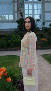 Kimono Jade KIMAIAN - Designer embroidered kimono, side view