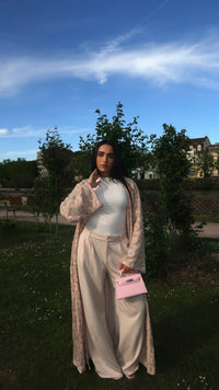 Abaya Ayla KIMAIAN - Premium handcrafted abaya, side silhouette