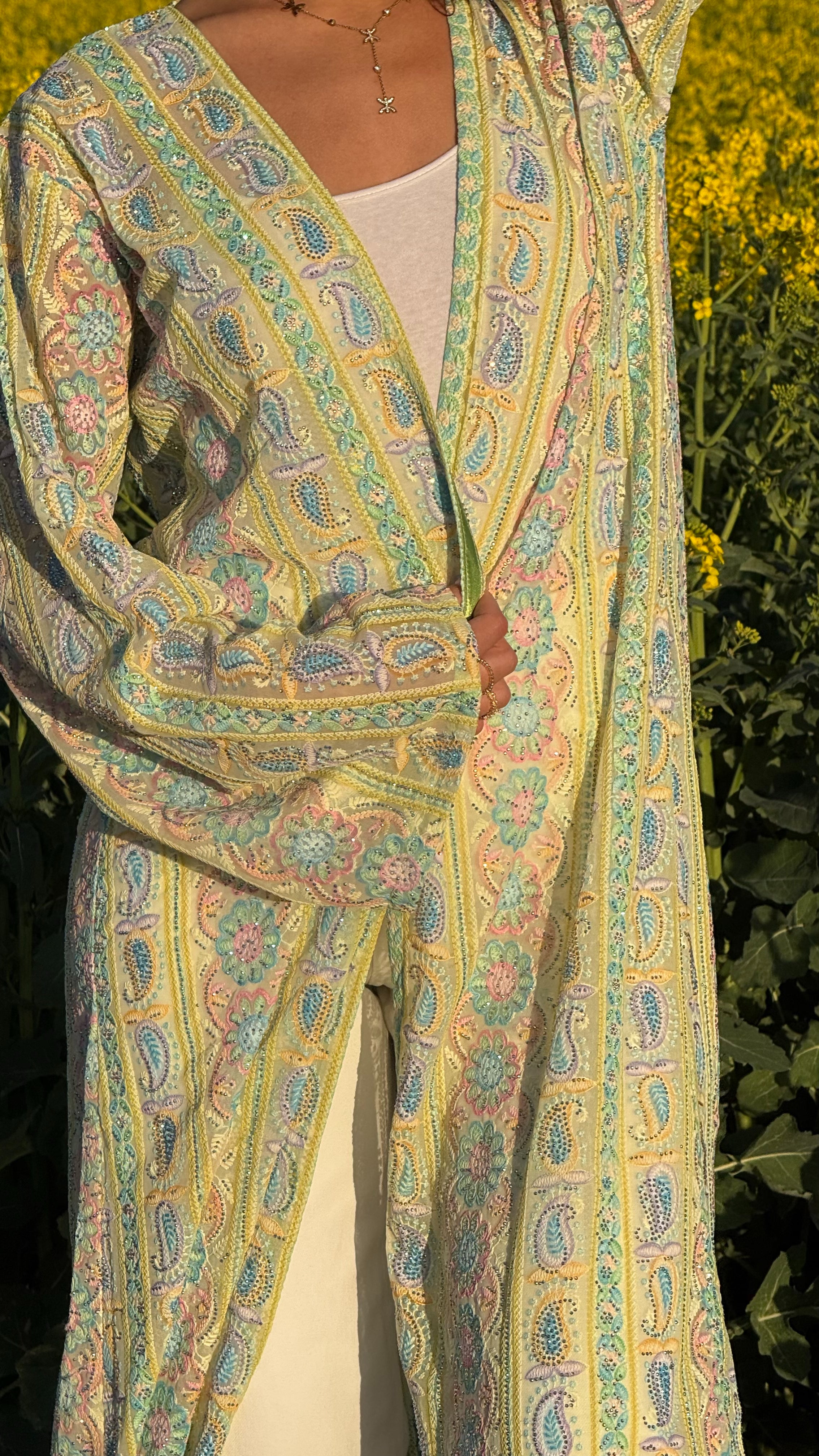 Abaya Luna KIMAIAN - Handcrafted designer abaya, back view