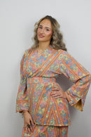 Set Farah — flared bell sleeve and embroidered border
