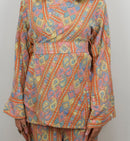 Set Farah — detail of the hand embroidery, sequins and beadwork on net
