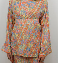Set Farah — detail of the hand embroidery, sequins and beadwork on net